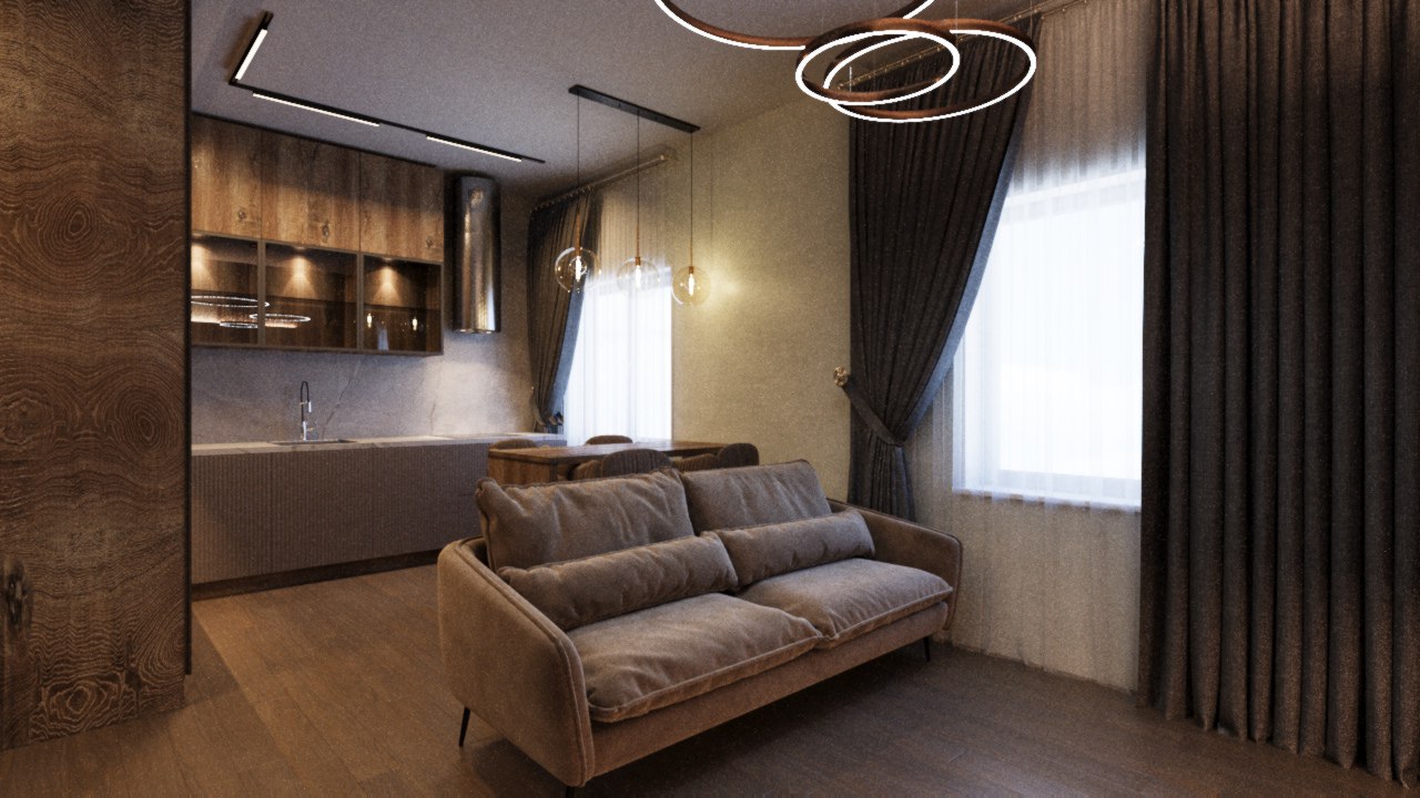 3D японской спальни